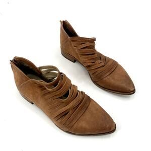 Free People 38 brown Lost Valley leather ankle booties
